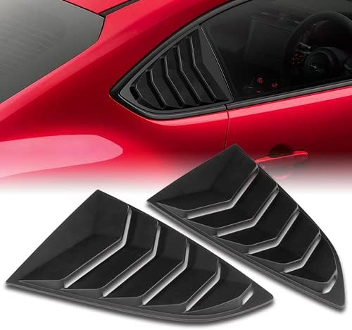 2 Pieces Rear Side Window Louvers ABS Sunshade Cover Vent Compatible with 2022-2024 Subaru BRZ & Compatible with 2022-2024 Toyota GR86 (Black)