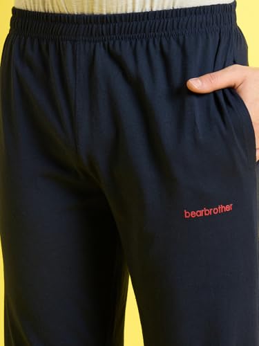 Image of bearbrother Men's Regular Fit Solid Trackpants