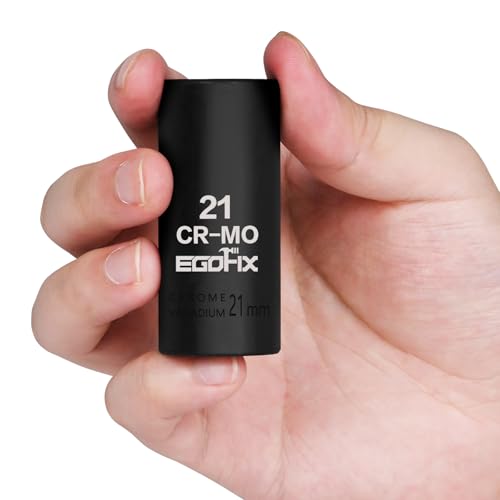 Image of 3 /8 inch Drive Deep Impact Socket, 21mm Metric Socket, CR-MO 6 Point for Easy Removal of Axle Nut