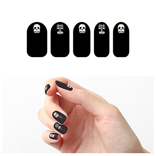 Tattify Skeleton Nail Wraps - Let's Bone (Set of 22)