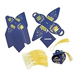 CarpNettore Caja de regalo con forma de gorra de graduación de 30 piezas para decoración de celebraciones