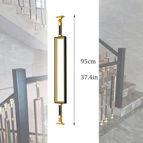 Balaustres metálicos ajustables para transformar la escalera del salón con diseño moderno 4