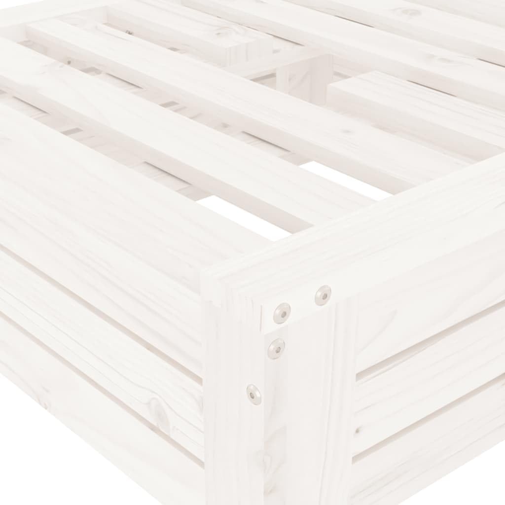 Rivestimento per supporto per ombrellone bianco, in legno di pino massiccio, 63,5 x 63,5 x 26 cm, copertura come tavolino per balcone, terrazza, giardino, piscina, fascino rustico