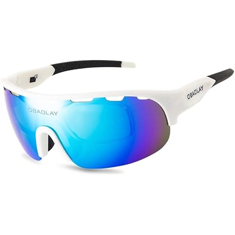 SAWUTPV Photochromic Cycling Glasses Windproof UV400 Protection Polarized Sports Bike Sunglasses for Men Women (White) Cover