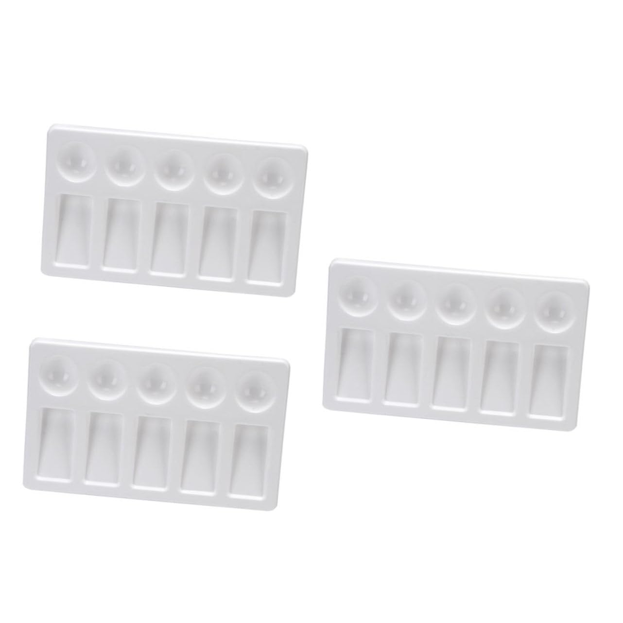 ARTIBETTER 1set Painting Palette Lightweight Watercolor Art Trays for Easy Mixing for Artists Students and Craft Projects 3pcs