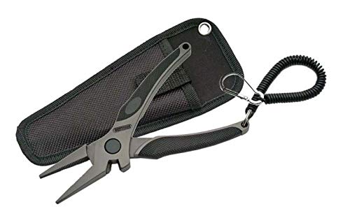 Black Aluminum 7.5 inch Rubber Grip Fishing Plier