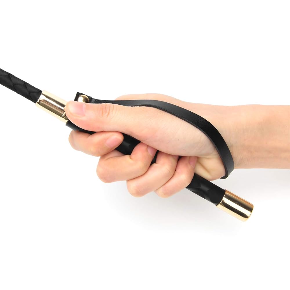 Crop Nero per Cavallo da 30 cm con Manico in Gel Antiscivolo