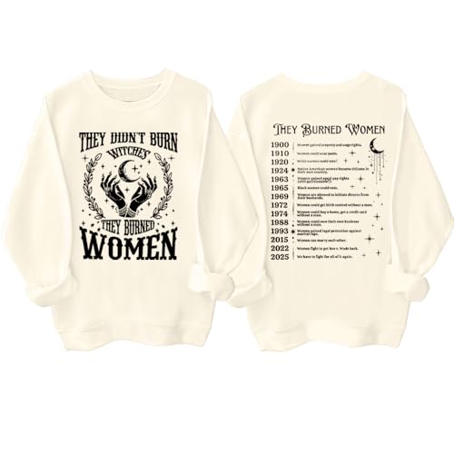 They Didn't Burn Witches They Burned - Sudadera para mujer, Amarillo crema, XXL
