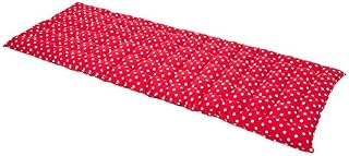 HOMESCAPES Red Polka Dot Garden Bench Cushion 3 Seater Seat Pad for Patio Furniture Kitchen or Dining Bench Indoor & Outdoor Use Comfortable 100% Cotton Thick Cushion 143 cm Wide