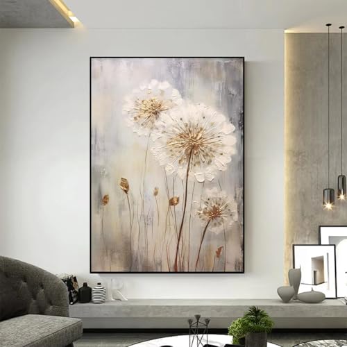 Décoration murale pissenlit AEFOUU grande toile 71x107 cm pour habiller un mur vide