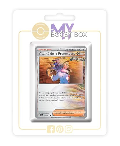 Vitalité de la Professeure Olim (Albora) 120/131 Entrenadore Pasado Reverse Versión Poké Ball- Myboost X Écarlate et Violet 8.5 Évolutions Prismatiques - Box de 10 Cartas Pokémon Francés