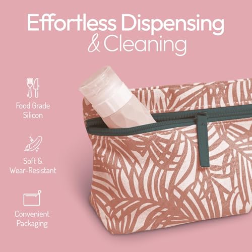 Image of 4Pcs Travel Bottle Set for Toiletries, Leak-Proof Travel Bottles, Travel Containers with Bag, Squeezable Travel Accessories for Lotion, Shampoo, Conditioner, Skincare (100ml 4 Toiletries Bottle)