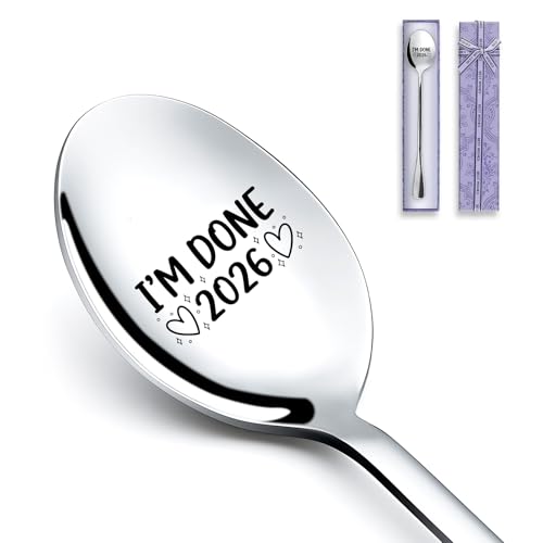 I'm Done 2026 Stainless Steel Coffee Spoon, Retirement Spoon Gifts
