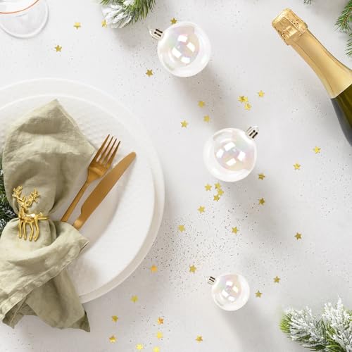 Boules de Noel incassables transparentes et blanches | Securite et eclat irise