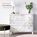 rabbitgoo Glossy Marble Contact Paper Peel and Stick Wallpaper 17.5