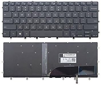 New US Black Backlit English Laptop Keyboard (Without Frame) Replacement for Dell Precision 5520 M5520 Light Backlight