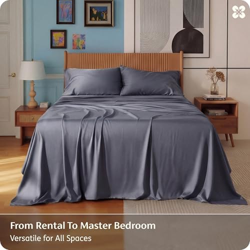 Bedsure PureWoven 100% Rayon Derived from Bamboo, Queen Sheets, 4 Pieces - 4