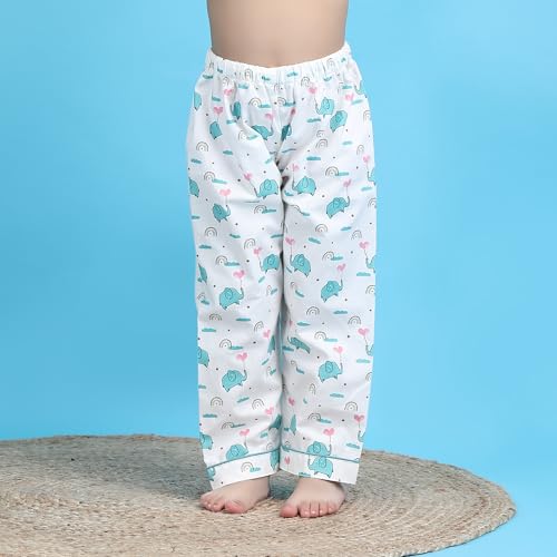 Image of POLKA TOTS 100% Pure Cotton Half Sleeve Night Suit for Kids, Girls & Boys | Cotton Pyjama Set | Unisex Night Dress for Children | Night Suit for Girls |Sleepwear for Kids | Winter Night Dress for Boys