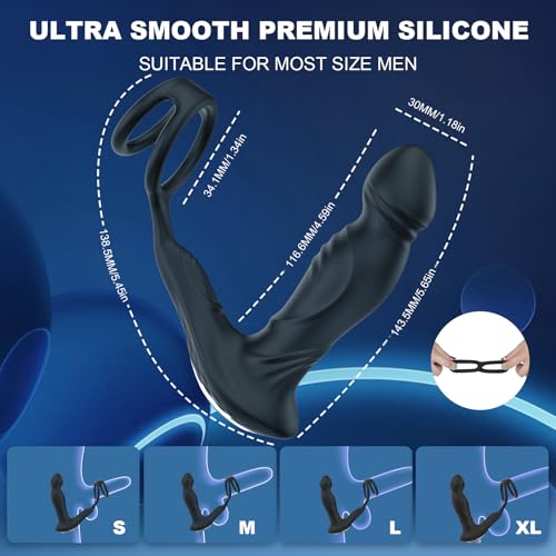 Masajeador de próstata para hombres con vibrador anal programable de 9 modos 5