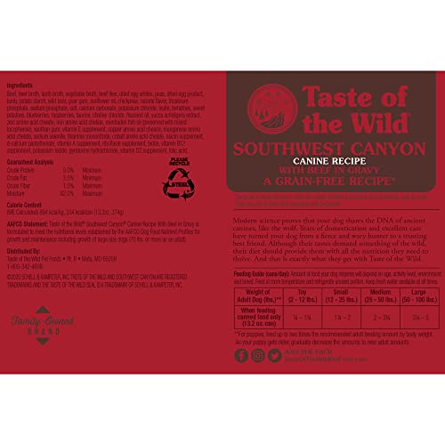 Taste of the Wild Southwest Canyon Canine Recipe with Beef in Gravy 13.2oz