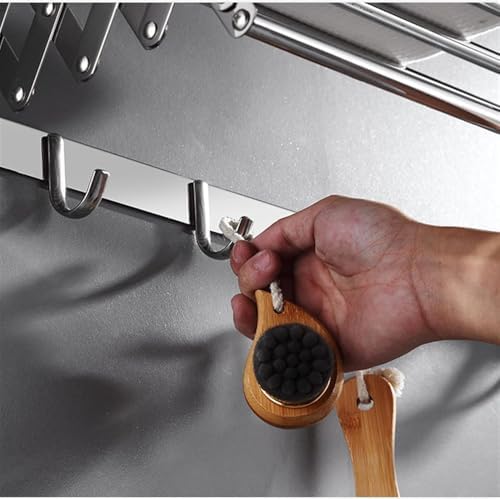 Expandable Wall-Mounted Clothes Drying Rack - Versatile Indoor/Outdoor Folding Clothes Rack for Shirts, Pants, Towels, Shoes - Space-Saving Laundry Solution