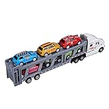 [CARACTÉRISTIQUE DU VÉHICULE AMOVIBLE] : Les enfants adorent la fonction d'extraction et de démontage de ce jouet de camion de transport. Offre des heures de plaisir interactif et d'excitation !