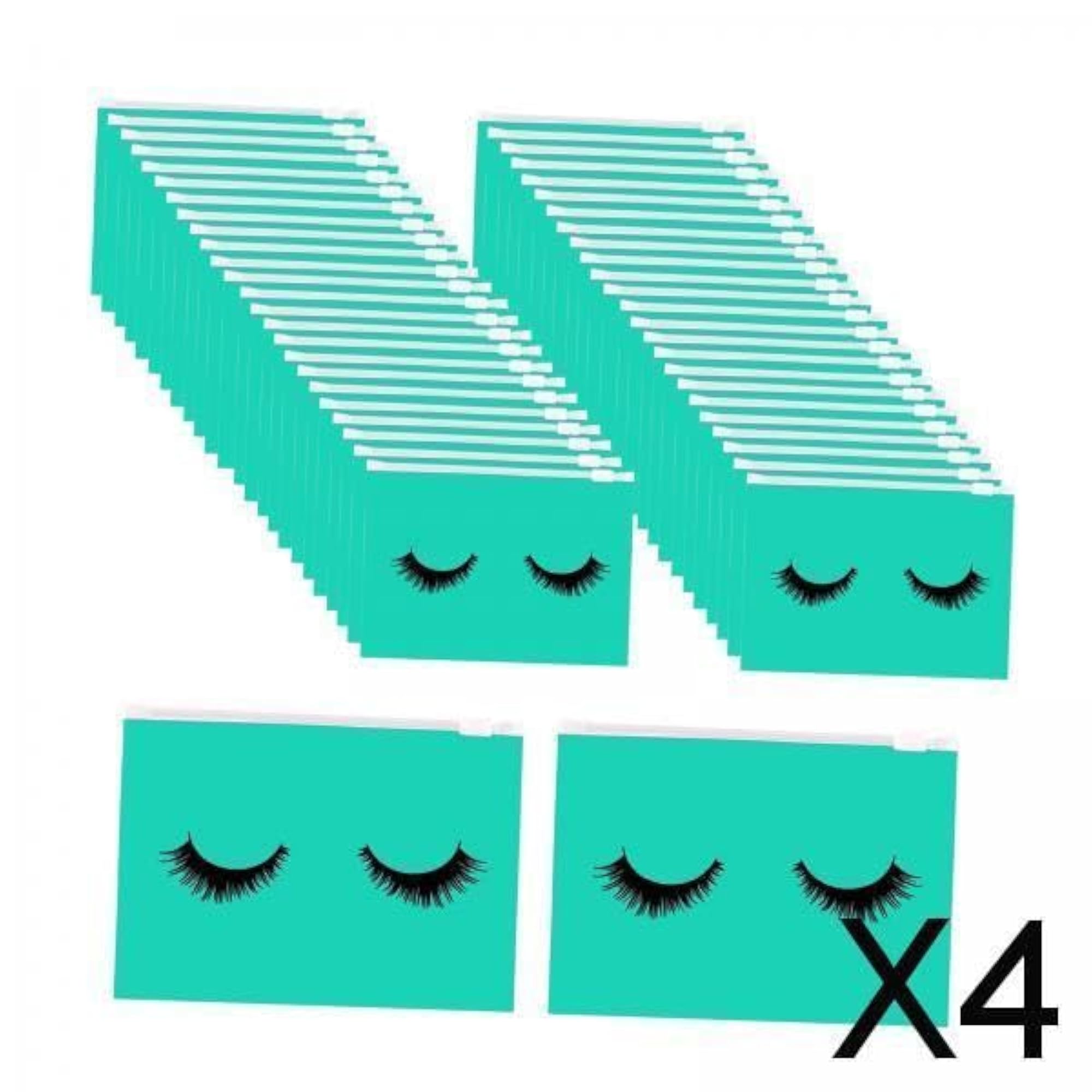 4xMultipurpose 50Pcs Eyelash Bags with Zipper