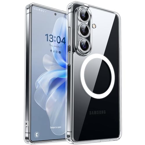 Image of CANSHN Designed for Samsung Galaxy S26 Plus Case (6.7 inch), Upgraded [Full Camera Protection] [Compatible with Magsafe] Shockproof Protective Phone Cover, Clear