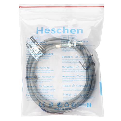 Heschen M5 Indukcyjny czujnik zbliżeniowy przełącznik typ osłony LJ5A3-1-Z/detektor 1 mm 10-30 VDC 150 mA PNP normalnie otwarty (NO) 3 przewody