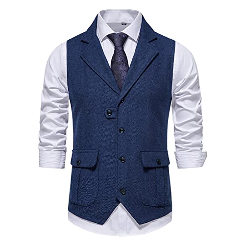 Chaleco para exteriores y bodas Slim Fit con cuello en V estilo elegante formal