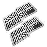 Luxshiny Stainless Steel Anti-Slip Accelerator and Brake Pedal Pad Set 2pcs Car Foot Pedal Covers for Driver's Cabin Heavy-Duty Vehicle Accessories Suitable for Cars Trucks and SUVs