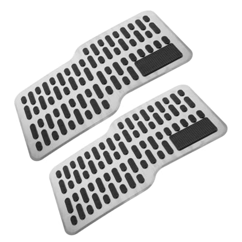 Luxshiny Stainless Steel Anti-Slip Accelerator and Brake Pedal Pad Set 2pcs Car Foot Pedal Covers for Driver's Cabin Heavy-Duty Vehicle Accessories Suitable for Cars Trucks and SUVs