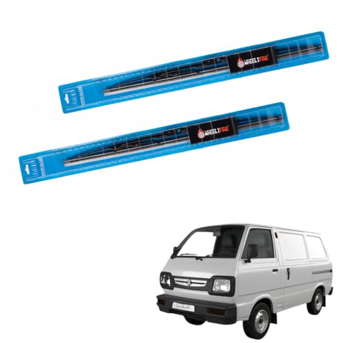 Image of Windshield Car Wiper Blades Metal Frame Water Repellant Cleaning Wiper Blades Refills Best for Maruti Omni (1984-2019) Dr 13 inch /Pa 13 inch