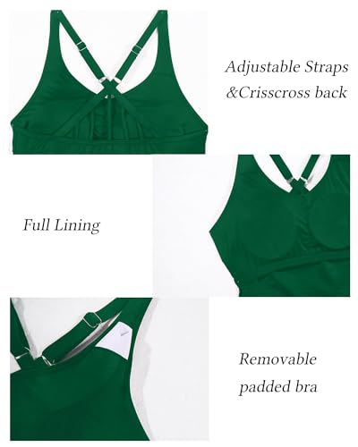 Image of Yonique Womens Tankini Top Only Athletic Swim Top Modest Tankini Swimsuit No Bottom