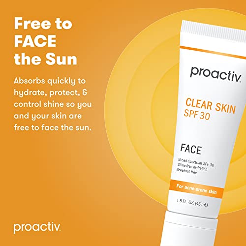Proactiv Clear Skin Face Sunscreen Moisturizer With SPF 30 - Hydrating SPF Lotion And Sensitive Skin Sunscreen For Oily Skin And Acne-Prone Skin, Oil Free Matte Skincare Sunscreen, 1.5oz - Image 2
