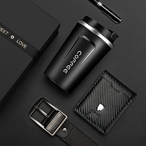 Men's Birthday Gifts with Coffee Mug, Wallet and Belt for Daughter, Son, Kid, Wife, Dad, Husband, Boyfriend, Best Friend, Personalized Father's Day Gift2