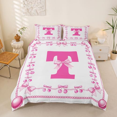 Parure de Lit 200x200 Rose Nœud Papillon Cerise Dessin Animé - 2