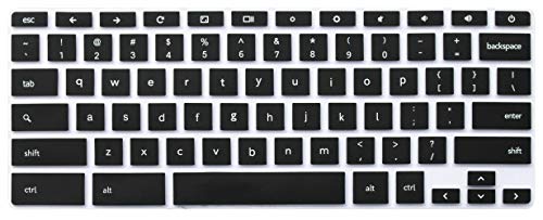 YYubao Silicone Keyboard Skin Cover Compatible with 11.6" Samsung Chromebook 3 XE500C13 XE501C13, 11.6" Chromebook 2 XE500C12, 12.2 inch Chromebook Plus V2 2-in-1 XE520QAB - (Black)