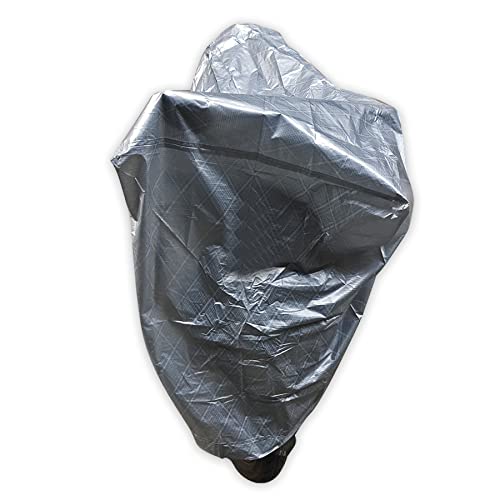 Image of Supreme Silpaulin Multilayer Cross Laminated UV Stabilized Waterproof Two Wheeler Covers for Bike Scooter Scooty Activa to Protect from rain Sunlight dust and Others (Silver Grey, Medium)