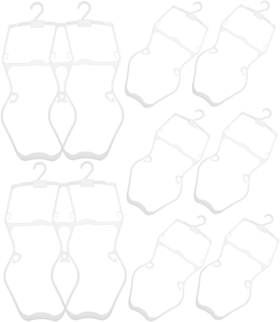 Cabilock 10Pcs Swimsuit Hangers Non Slip Plastic Clothing Display Hangers for Boys Sturdy and Swimwear Organizers for Clothes White