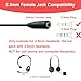 Headset Adapter for 2.5mm Headset, 2.5mm Female Jack to RJ9 Male Plug Cable Telephone Converter for Yealink T20P T21P T26P T23G T46G T48G T42S T46S Avaya 1608 9608 9611 Panasonic Snom Desk Phones