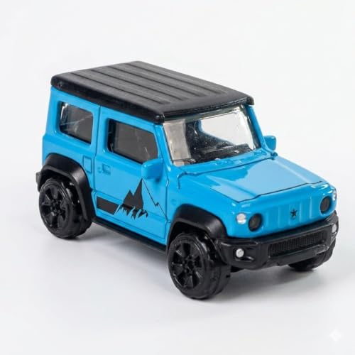 Image of Mini Style Die Cast Metal Blue SUV Toy Car 1:64 Scale Collectible Off Road Adventure Vehicle Model for Kids Play Display Premium Miniature Car Gift Durable Metal Body Realistic SUV Model Toy