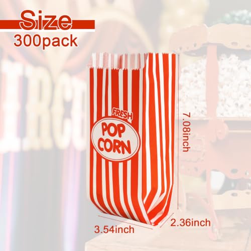 Image of 300 PCS Popcorn Bags for Party 1 Oz Pop Corn Individual Servings Bags Bulk