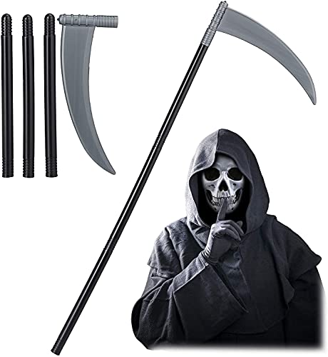 Zeus Party Falce da Morte, Ascia Giocattolo, Decorazione per Carnevale & Halloween, Bambini & Adulti 105cm