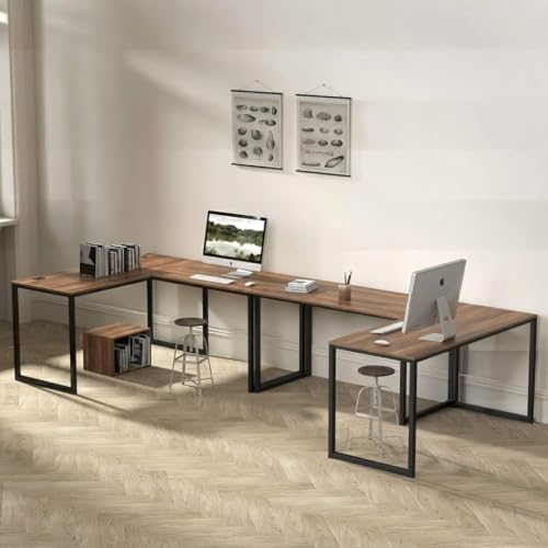 Image of Computer Desk for Home | Wooden Table for Work, Study | Wooden Study Table for Home | Workstation Desk for Laptop PC | Rustic Brown | 120 x 60 x 75 cm