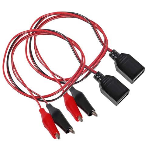 Image of 8PCS USB to Alligator Clip Adapter Cable Female USB to Alligator Clip Probe USB Cables with Alligator Clip for Circuit Test(Female)