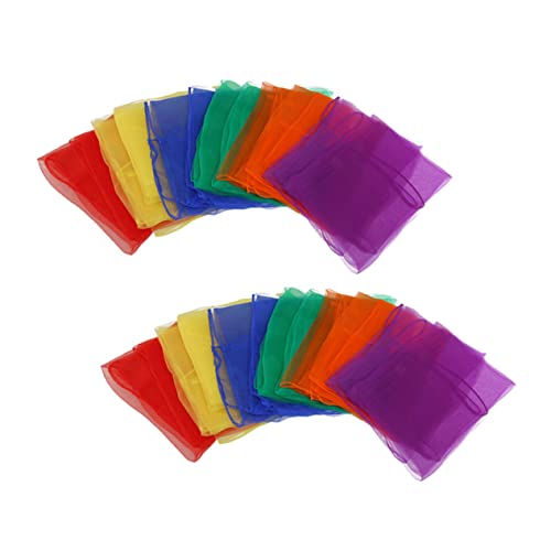 Solid Color Dance Performance Scarves for Kids 12Pcs Chiffon Play Scarves for Juggling and Dance Activities Random Color
