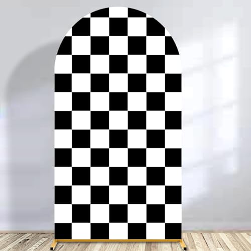 Funda Arco Decorativo Racing Negra y Blanca 6FT miniatura 1