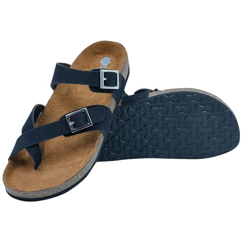 Image of LYDC LONDON Women's Sandals. Lightweight stylish and comfortable flat sandals for office wear and gatherings. Orthopaedic and flat foot friendly. Doctor trusted timeless fashion sandals for women with modern appeal
