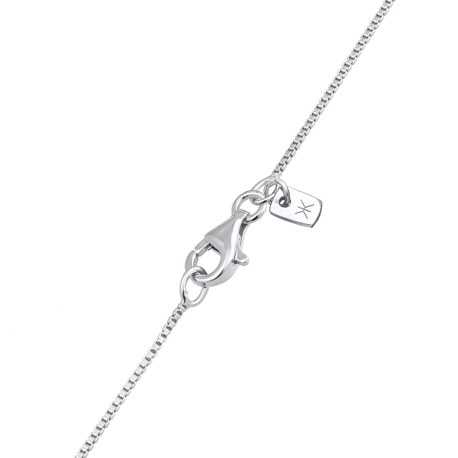 Kuzzoi Collar para hombre con colgante de topacio (7 mm), plata de ley 925, cadena de plata de ley 925, hecha a mano, longitud 50 cm, Plata de ley, Topacio
